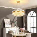 Modern Crystal Chandelier with LED Color Change