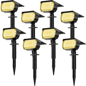 LANSOW 8-Pack Solar Landscape Spotlights - 57 LED