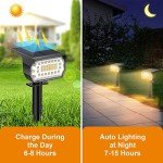 LANSOW 8-Pack Solar Landscape Spotlights - 57 LED