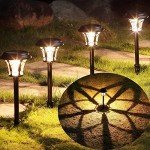12 Pack Solar Powered Pathway Lights - Super Bright