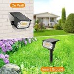 LANSOW 8-Pack Solar Landscape Spotlights - 57 LED