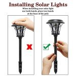 12 Pack Solar Powered Pathway Lights - Super Bright