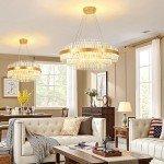 Modern Crystal Chandelier with LED Color Change