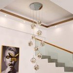 10-Bulb Glass Ball LED Chandelier Light