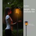 ZOOHAR Extra-Tall Solar Flickering Flame Lights 4-Pack