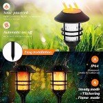 ZOOHAR Extra-Tall Solar Flickering Flame Lights 4-Pack