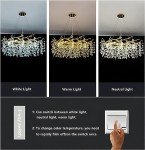 Gold Dimmable Tree Branch Crystal Chandelier Light
