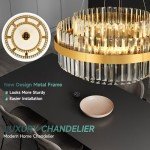 Modern Crystal Chandelier with LED Color Change
