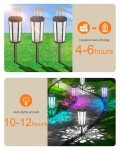 6 Pack Solar Pathway Lights with RGB Modes