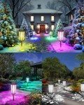 6 Pack Solar Pathway Lights with RGB Modes