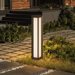 Modern 32-Inch Outdoor Pathway Bollard Light