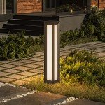 Modern 32-Inch Outdoor Pathway Bollard Light