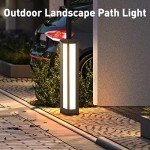 Modern 32-Inch Outdoor Pathway Bollard Light