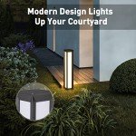 Modern 32-Inch Outdoor Pathway Bollard Light