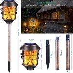 TomCare Solar Torch Lights with Flickering Flame – 4 Pack