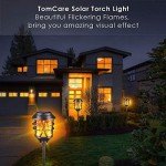 TomCare Solar Torch Lights with Flickering Flame – 4 Pack