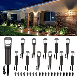 12-Pack Outdoor LED Landscape Pathway Lights