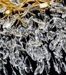 Gold Dimmable Tree Branch Crystal Chandelier Light