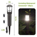 12-Pack Outdoor LED Landscape Pathway Lights