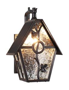 Designer Outdoor Wall Lantern with Water Glass