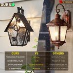 Designer Outdoor Wall Lantern with Water Glass