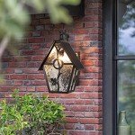 Designer Outdoor Wall Lantern with Water Glass