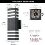 15-Inch LED Waterproof Wall Lights - 6 Pack