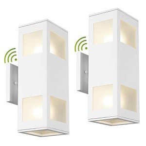 HUNEASON Dusk to Dawn Outdoor Wall Lights - 2 Pack