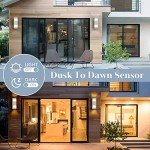 HUNEASON Dusk to Dawn Outdoor Wall Lights - 2 Pack