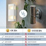 HUNEASON Dusk to Dawn Outdoor Wall Lights - 2 Pack