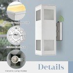 HUNEASON Dusk to Dawn Outdoor Wall Lights - 2 Pack