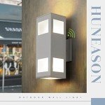 HUNEASON Dusk to Dawn Outdoor Wall Lights - 2 Pack
