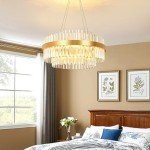 Modern Crystal Chandelier with LED Color Change
