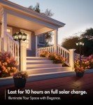 75" Weather-Resistant Solar Lamp Post with Planter