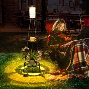 4 Pack Waterproof Solar Outdoor Floor Lamps
