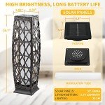 Solar Outdoor Floor Lamps - 2 Piece Set