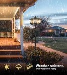 75" Weather-Resistant Solar Lamp Post with Planter