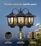 75" Weather-Resistant Solar Lamp Post with Planter