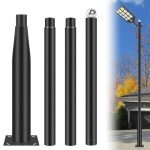 13Ft Adjustable Metal Solar Street Light Pole