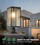 Outdoor Solar Lamp Post Light with Dusk to Dawn
