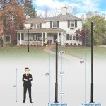 13Ft Adjustable Metal Solar Street Light Pole