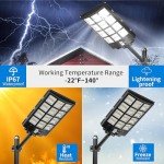 1800W Solar Street Light with Remote & Motion Sensor
