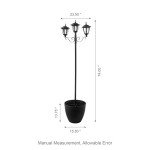 Outdoor Solar Lamp Post Light with Planter Pot