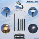 13Ft Adjustable Metal Solar Street Light Pole