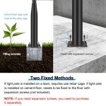13Ft Adjustable Metal Solar Street Light Pole
