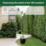 Outdoor Solar Lamp Post Light with Planter Pot