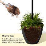 Outdoor Solar Lamp Post Light with Planter Pot