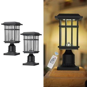 Seovix Dusk to Dawn Solar Post Lights - 2 Pack