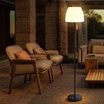 NiceBuy Adjustable Solar Outdoor Floor Lamp