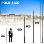 13FT Outdoor Solar Lamp Post for Gardens & Pathways